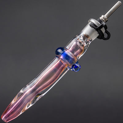 5.5″ Fume W/ Cobalt Donut Stand Nectar Straw