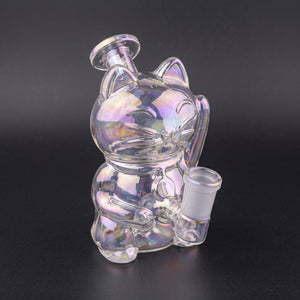 5.5" Iridescent Sculpted Fortune Cat Rig
