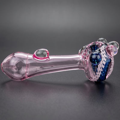 5" Assorted Pink Hand Pipe w/ Dots