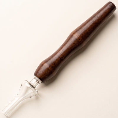 5" Bamboo Nectar Straw w/ Glass Tip, light background