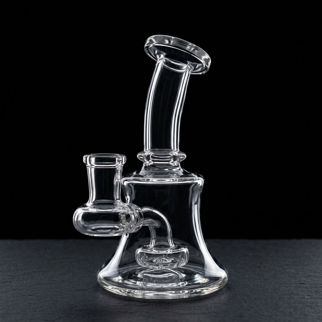 5″ Clear Classic Showerhead Rig | Dab Rigs | Oil Slick Pad