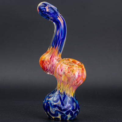 5" Cobalt Fume Squiggle w/ Fume Bowl Sherlock Bubbler