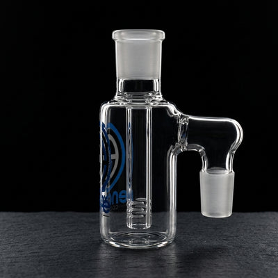 5" Encore Removable Downstem Ash Catcher - 14 M 45° on dark slate surface - Oil Slick Pad