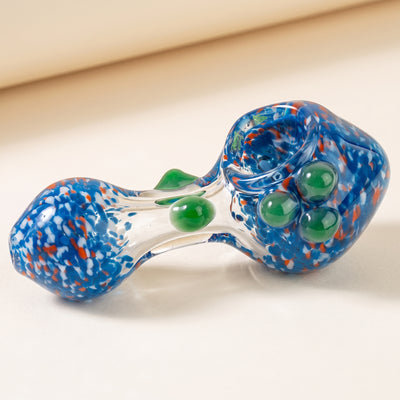 5" Frit & Clear Cone Hand Pipe, light background