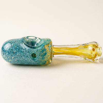 5" Frit Mushroom Shape Head Fume Hand Pipe, light background