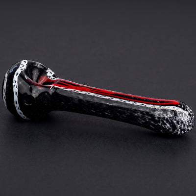 5" Frit Twisted Cane Accent Hand Pipe