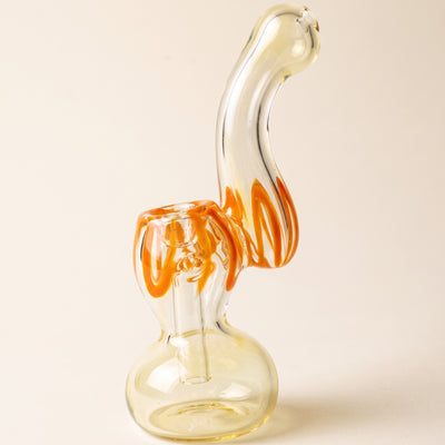 5" Fume Accent w/ Color Line Mini Bubbler, light background