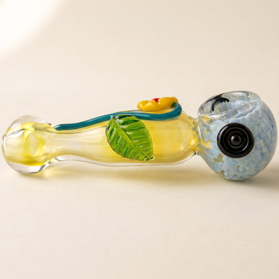 5″ Fume Flower Glass Hand Pipe, light background