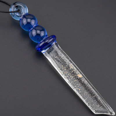 5" Glass Dichro Sword Pendant Dab Tool