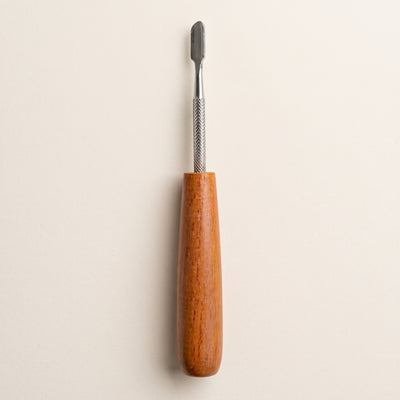5" Metal & Bamboo Paddle Dab Tool, light background
