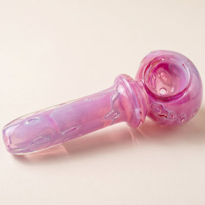 5" Pink Bubble Trap w/ Maria Neck Hand Pipe, light background