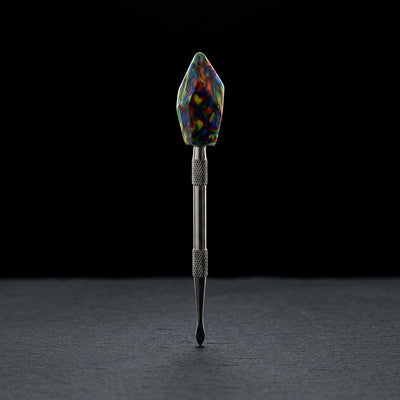 5" Small Crystal Dab Tool - Made in USA on dark slate surface - Oil Slick Pad