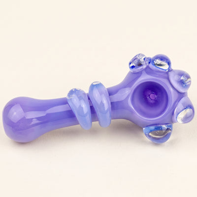5" Solid Color Hand Pipe with Clear 4-Dot Accent, light background