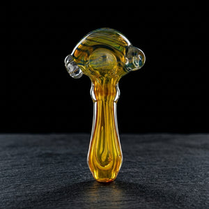 5" Swirl Head Fume Full Body Thick Hand Pipe on dark slate surface - Oil Slick Pad