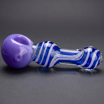 5" Thick Full Color Head Two-Tone Twisted Cane Body Hand Pipe