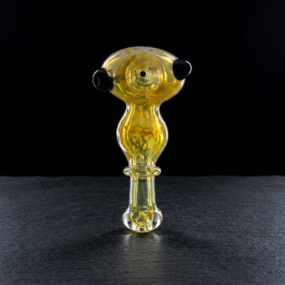 5" Thick Fume Dot Accent Head & Body w/ Maria Hand Pipe on dark slate surface - Oil Slick Pad