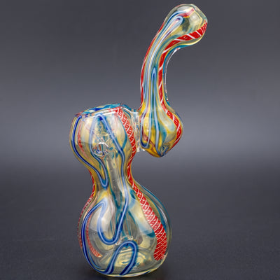 5" Twisted & Color Cane Fume Bubbler