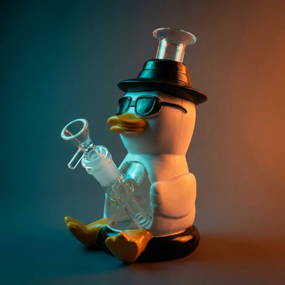 8" Sunglasses Duck Water Pipe | Glass + PVC