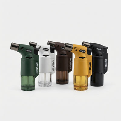 3.5″ MAVEN ALPHA+ SEQUOIA COLLECTION TRANSPARENT TORCH DISPLAY – 15-Pack