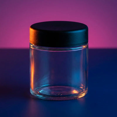 3oz Glass Jar with Black Child-Resistant Lid