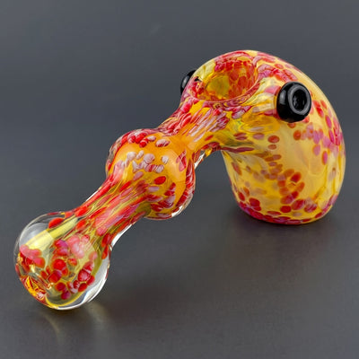 5″ Fume Hammer Glass Hand Pipe, Style B in Red/Amber