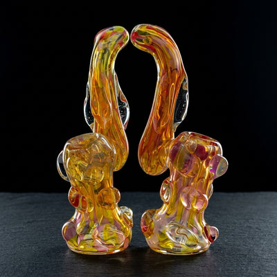 6.5" Fume w/ Fume Dots & Clear Globs Sherlock on dark slate surface - Oil Slick Pad