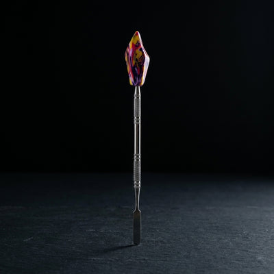 6.5" Large Crystal Dab Tool - Made in USA on dark slate surface - Oil Slick Pad