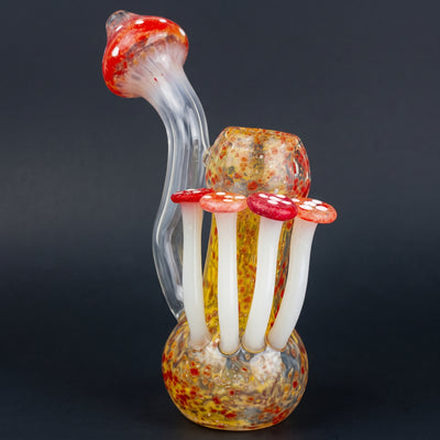6.5" Mushroom Bubbler w/ Long Mushrooms on Side