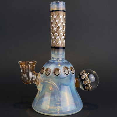 6.5" Natrix Glass Glopaz Dot Stack Rig w/ Cap & Pearl