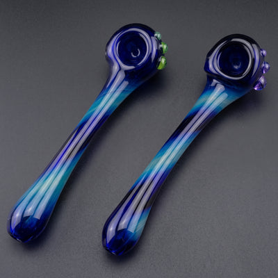6.5″ Phil Cobalt Fume Sherlock – Made in USA in Green accent and Purple accent