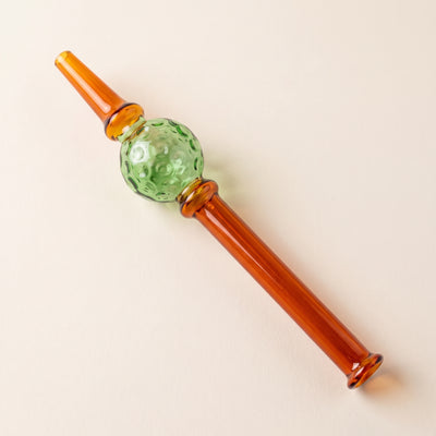 6.5" Two-Tone Golf Ball Nectar Straw, light background