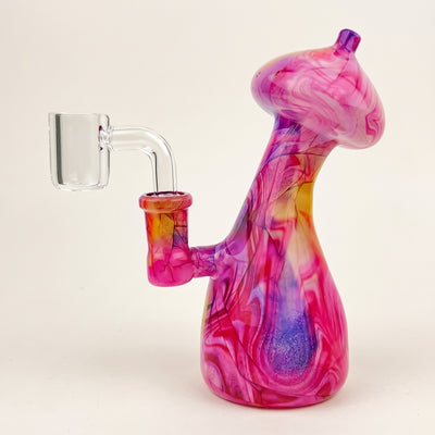 6.5″ Watercolor Mushroom Rig, light background