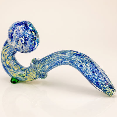 6" Blue Frit & Fume Sherlock, light background