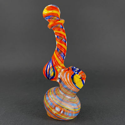 6" Color Swirl Glass Bubbler