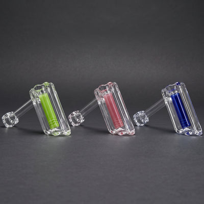6" Encore Salt Shaker Medium Hammer Bubbler in Green, Red and Blue