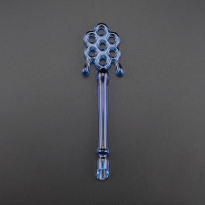 6" Glass Honeycomb Scoop Dab Tool