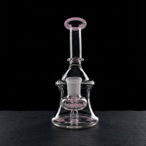 6″ Maria Neck Hourglass Rig on dark slate surface - Oil Slick Pad
