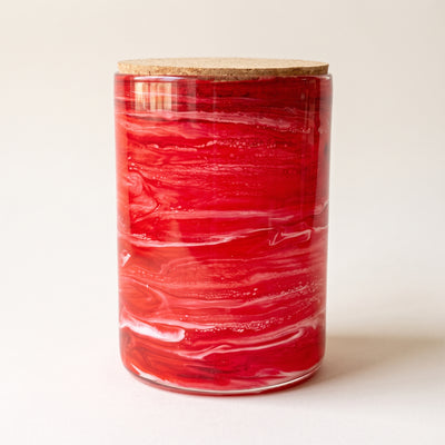 6" Resin Swirl Stash Jar with Cork Lid, light background