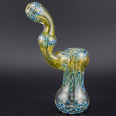 6" Twisted Cane Fume Bubbler