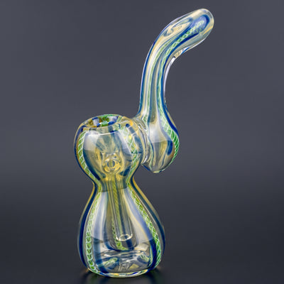 6" Two-Tone Twist Cane Fume Accent Bubbler