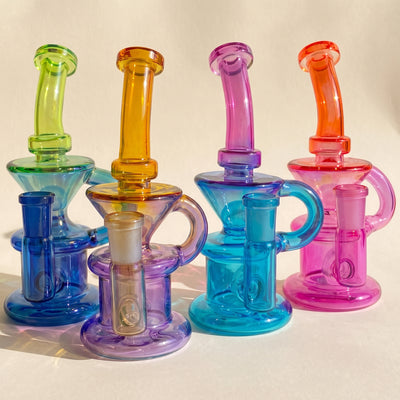 6" V2 Iridescent Rainbow Recycler, light background