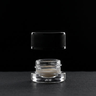 5ml Glass Jar- Heavy Bottom Child Resistant Jar with Black Lids - additional view