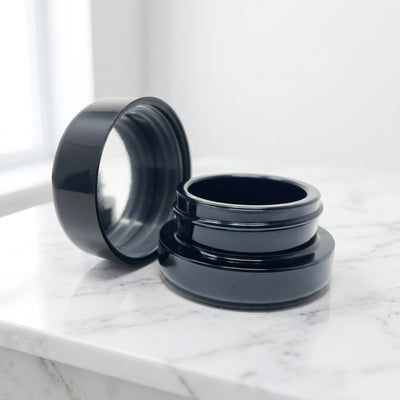 7ml UV Resistant Heavy Bottom Jar with Child Resistant Black Lids - additional view