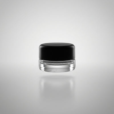 5ml Heavy Bottom Child Resistant Jar with Black Lids