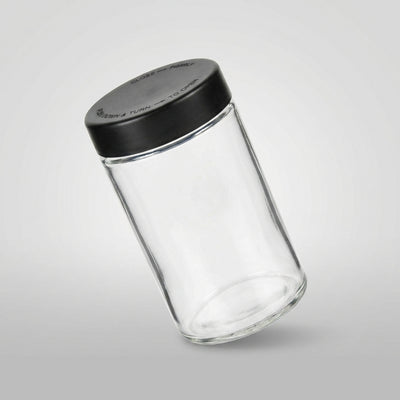 18oz Child-Resistant Glass Jars with Black Caps – 28 Grams (1 Ounce) Capacity, Airtight and Durable, 24-Pack – The Ultimate S