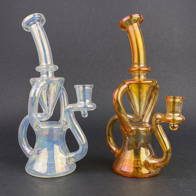 7.5″ Iridescent Double Uptake Recycler in Iridescent and Gold