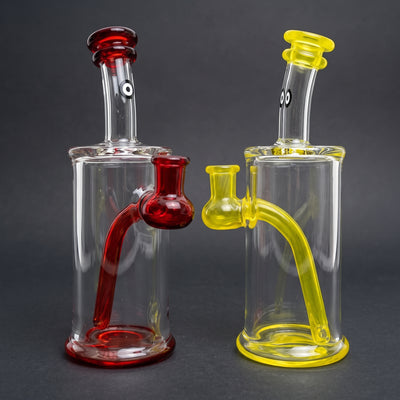 7" Calvo 10mm Dab Rig in Red and Yellow