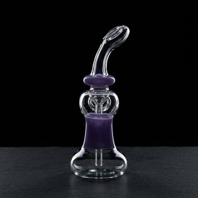 7" Color Accent Waist & Neck Maria Bubbler on dark slate surface - Oil Slick Pad