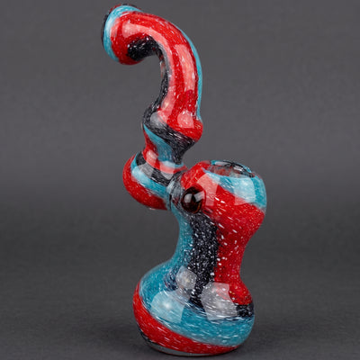 7″ Color Frit Spiral Chunky Bubbler