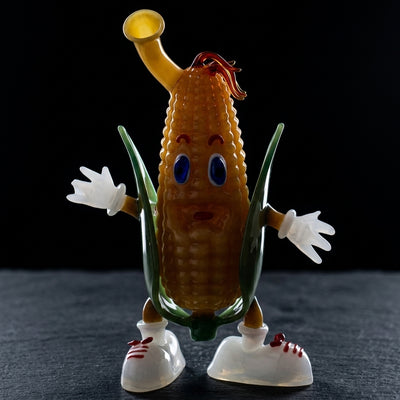 7" Corn Man w/ Shoes Rig on dark slate surface - Oil Slick Pad